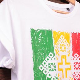 rasta tričko Zion Gate Jah Light - bílé | Organic Cotton