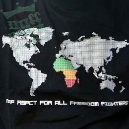 Dámské tričko černé Freedom Fighters Map - rasta afryka