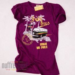 Dětské tričko dívčí  Irie Bus Around The World - Nuff Respekt Kids fialové