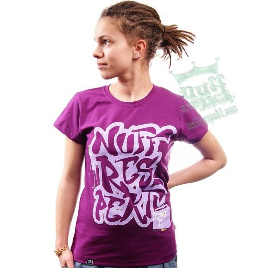 Dámské tričko fialové Carry On Rastaman - Nuff Respekt