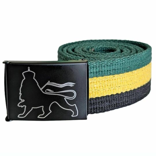 Pásek Jamaica - Lion of Zion / černá přezka