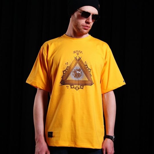 Pánské tričko - Nuff Wear - Wood & Chain 00513 - yellow