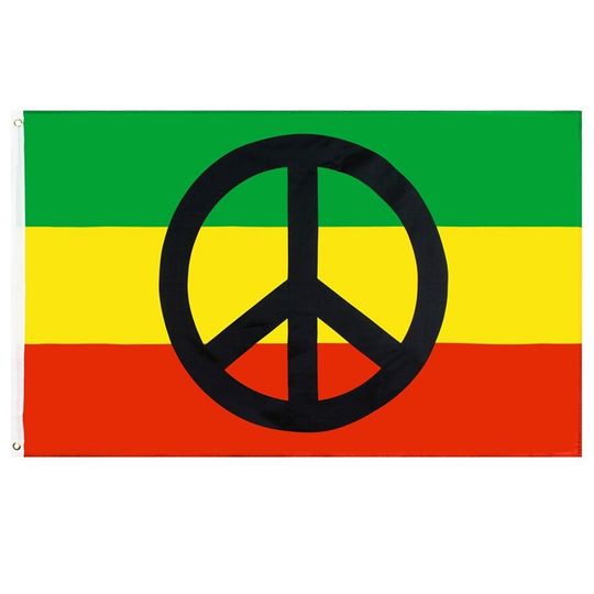 Rasta vlajka Peace II 150x90