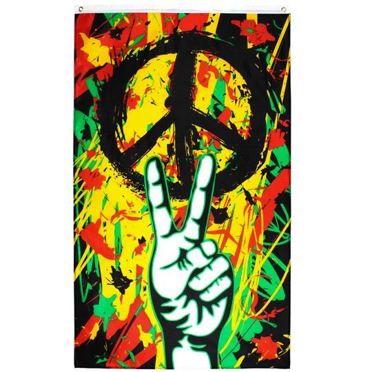 Rasta vlajka peace 150x90