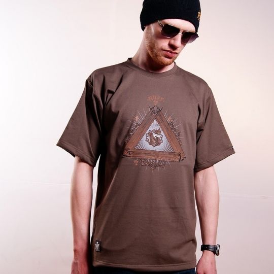 Pánské tričko - Nuff Wear - Wood & Chain 00513 - brown