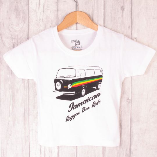 Dětské tričko| Jamaican Reggae Bus Ride - bílé