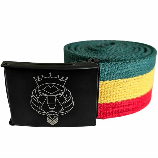 Pásek s černou přezkou - Rasta Courage