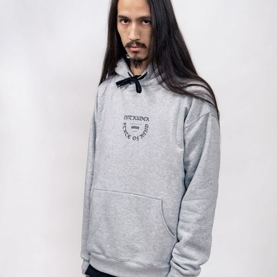 Intruz- state of mind zipped hoodie grey