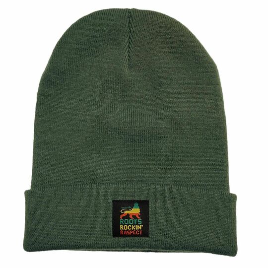 Zimní čepice beanie  Roots Rockin' Raspect | olivová