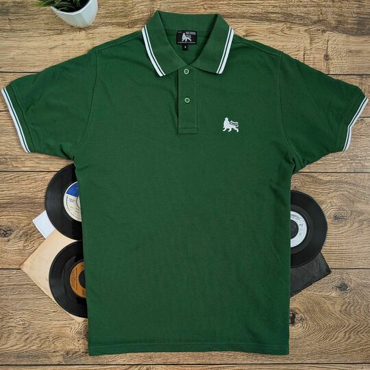 Tričko Polo Lion of Judah - Zeleno/bílé