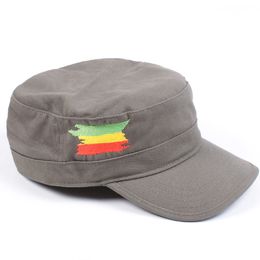 Czapka z daszkiem army + flaga Rasta | khaki