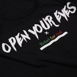 Top na ramínkách Open Your Eyes Rebel for Real | černý