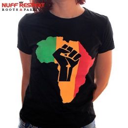 Dámské tričko černé - Rasta Afryka