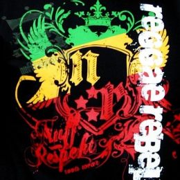 Tričko Reggae Rebel - kolory rasta - Nuff Respekt