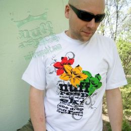 Tričko One Drop Flowers / kolory rasta reggae - Nuff Respekt 