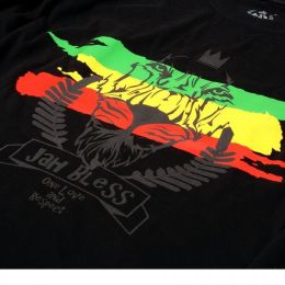 Tričko - Jah Bless / One Love and Respect - černé