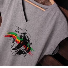 Dámské Tričko oversize Jah Lion | šedé