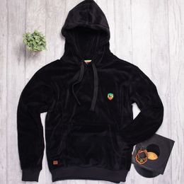 Velurová mikina s kapucí | rasta Lion