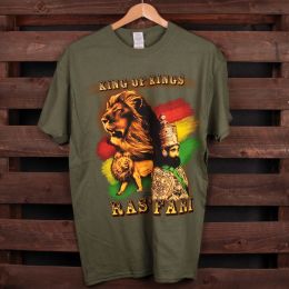 Tričko King Of Kings Rastafari | olivové