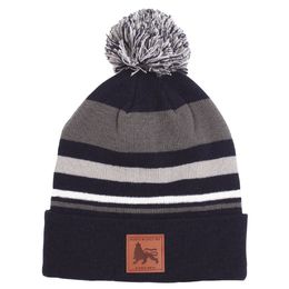 Čepice beanie | granatová + šedá