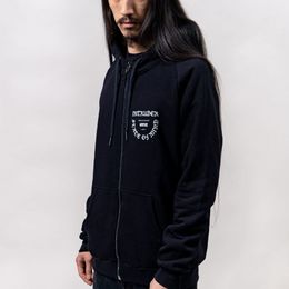 Intruz- state of mind zipped hoodie black
