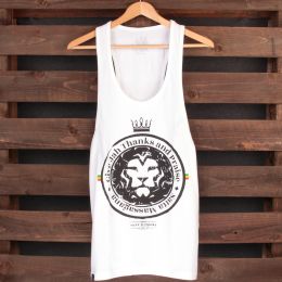 Tank top Satta Massagana Give Jah thanks and Praise | bílý Unisex