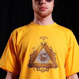 Pánské tričko - Nuff Wear - Wood & Chain 00513 - yellow