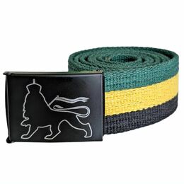 Pásek Jamaica - Lion of Zion / černá přezka