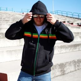Mikina Reggae jam | černá & Rasta