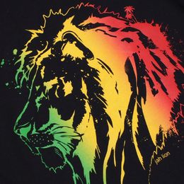 Dámské tričko Rasta Jah Lion | černé