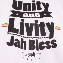 Tilko Unity and Livity Jah Bless | bílé Unisex