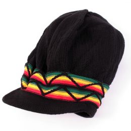 Čepice na dready Irie style | black + rasta