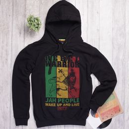 Rasta mikina s kapucí Rebel Warrior | Jah people wake up and live