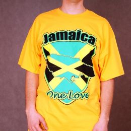T-shirt Jamaica - One Love - žluté