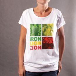 Dámské tričko - Iron Lion Zion - bílé