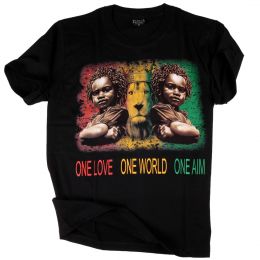 Tričko One Love One World One Aim I Rasta Baby