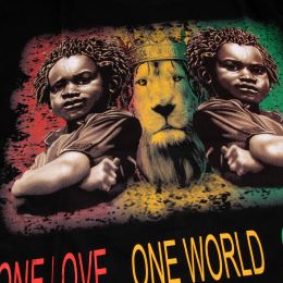 Tričko One Love One World One Aim I Rasta Baby