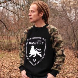 Mikina Dub Lion crewneck camo - RASPECT LION