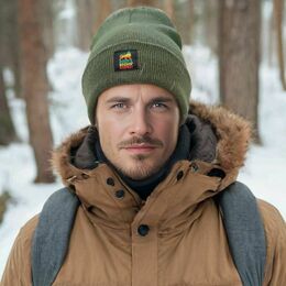 Zimní čepice beanie  Roots Rockin' Raspect | olivová