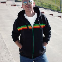 Mikina Reggae jam | černá & Rasta