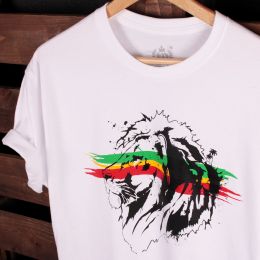 Tričko Jah Lion | bílé