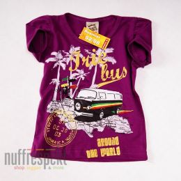 Dětské tričko dívčí  Irie Bus Around The World - Nuff Respekt Kids fialové