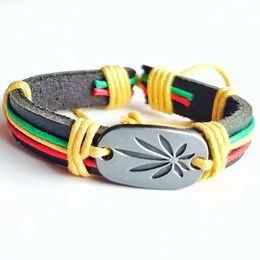Náramek- reggae leaf