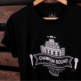 Tričko Champion Sound | Dubplate Sound Clash Tune - černé
