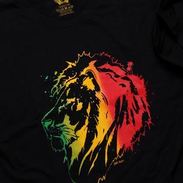 Tričko rasta Jah Lion | černé