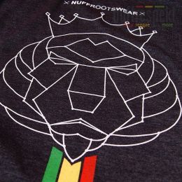 Tričko - Nuff Lion Roots Wear 01213 - graphite melange