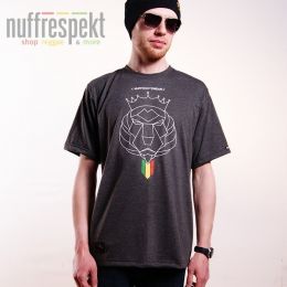 Tričko - Nuff Lion Roots Wear 01213 - graphite melange