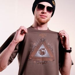 Pánské tričko - Nuff Wear - Wood & Chain 00513 - brown