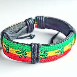 Náramek Rasta Reggae weed