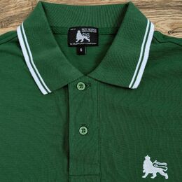 Tričko Polo Lion of Judah - Zeleno/bílé